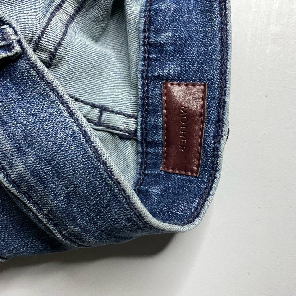 Mother Hustler Patch Pocket High Waist Ankle Fringe Jeans NEW WITHOUT TAGS sz 34 - Picture 7 of 14